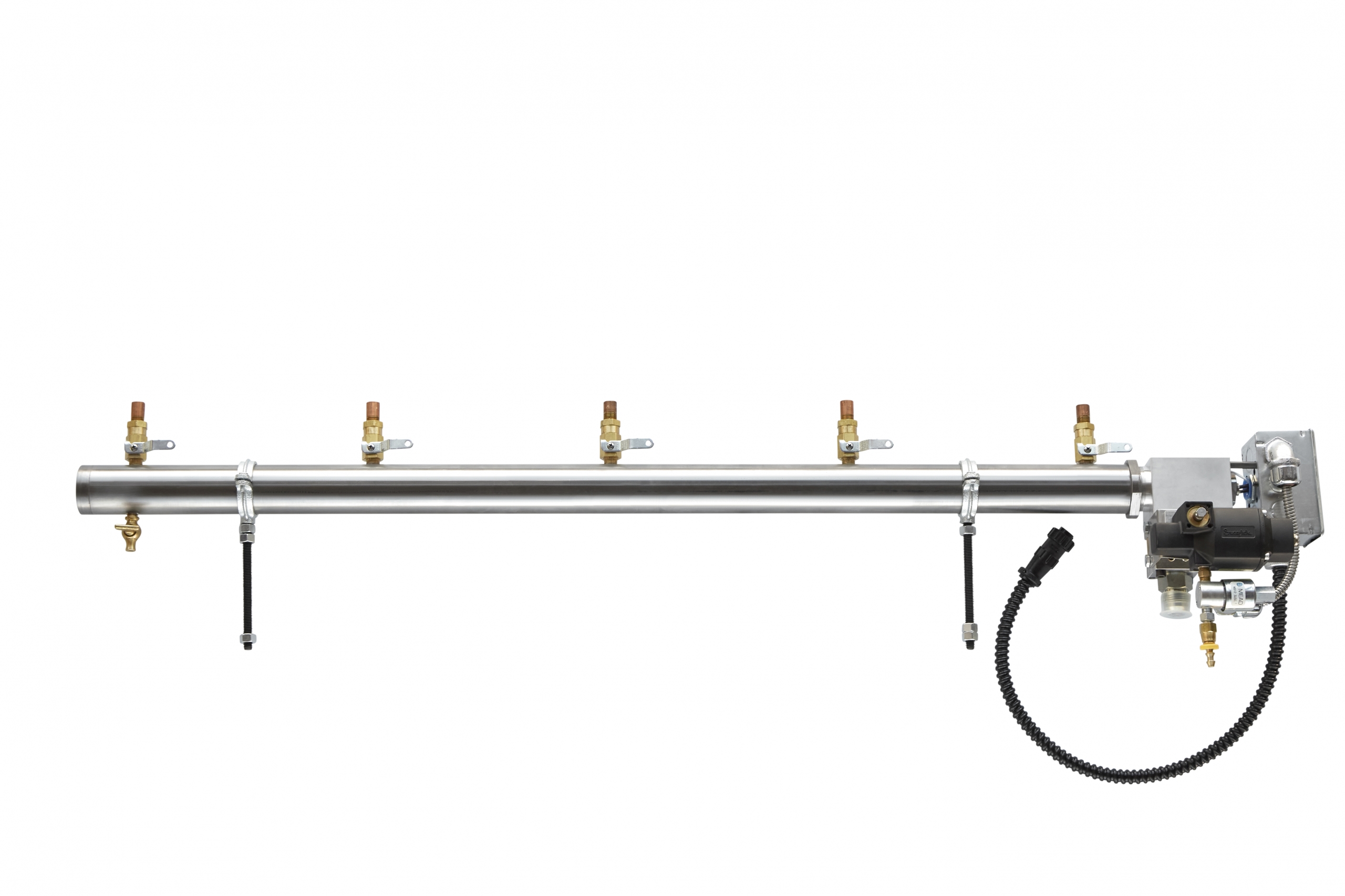 The T-Bar Manifold will evenly distribute hot melt across the width of a roll coater.